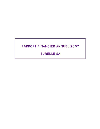 Thumbnail Burelle Financial Report 2007