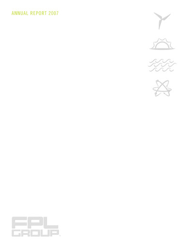 Thumbnail Nextera Energy Annual Report 2007