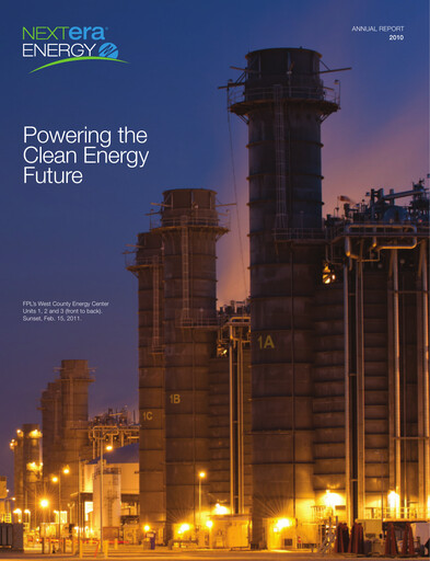 Thumbnail Nextera Energy Annual Report 2010