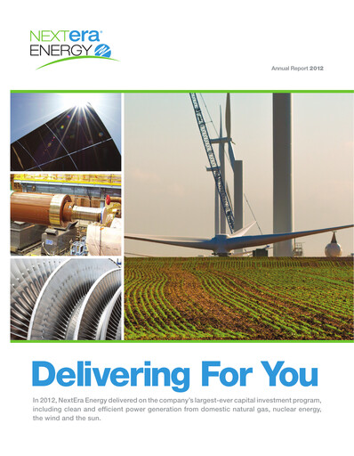Thumbnail Nextera Energy Annual Report 2012
