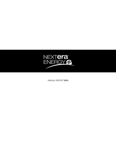 Thumbnail Nextera Energy Annual Report 2015