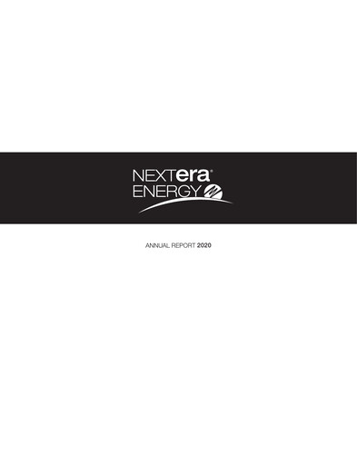 Thumbnail Nextera Energy Annual Report 2020