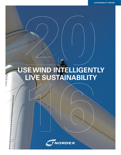 Thumbnail Nordex Sustainability Report 2016