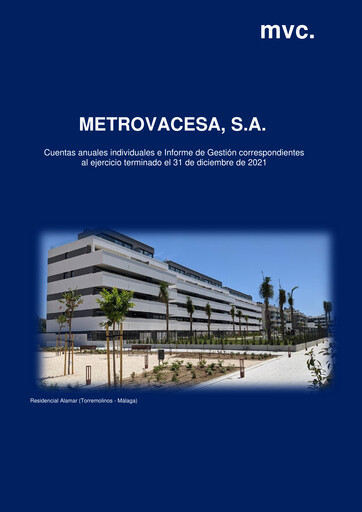 Miniature Metrovacesa Bilan financier 2021