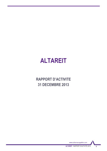 Thumbnail Altareit Annual Report 2013