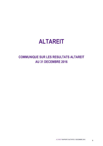 Thumbnail Altareit Annual Report 2016