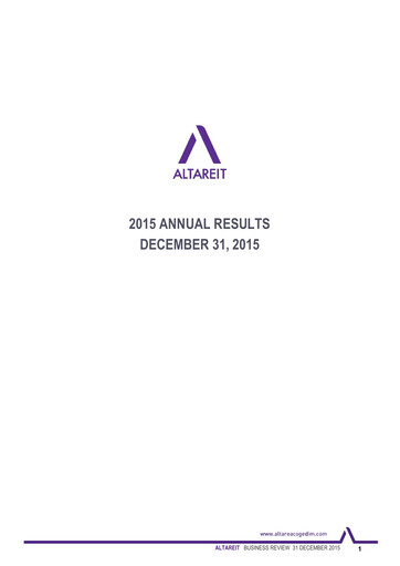 Thumbnail Altareit Financial Report 2015