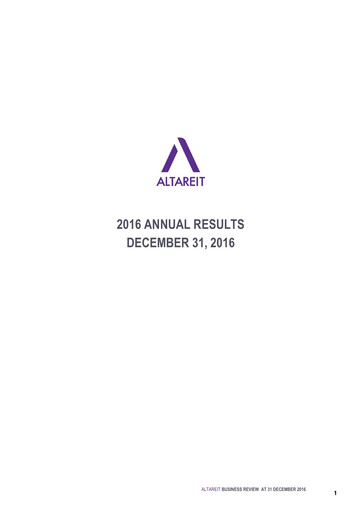 Thumbnail Altareit Financial Report 2016