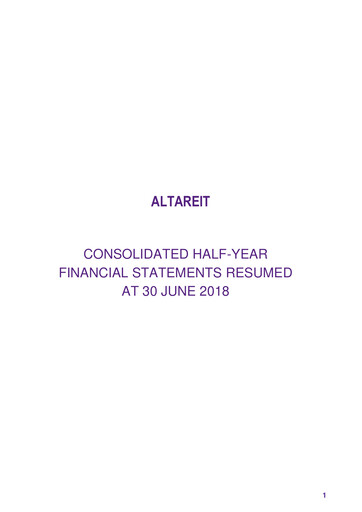 Thumbnail Altareit Financial Statement 2018-h1