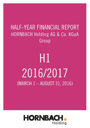 Thumbnail Hornbach Baumarkt Financial Report 2016-h1