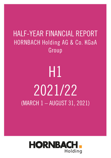 Thumbnail Hornbach Baumarkt Financial Report 2021-h1