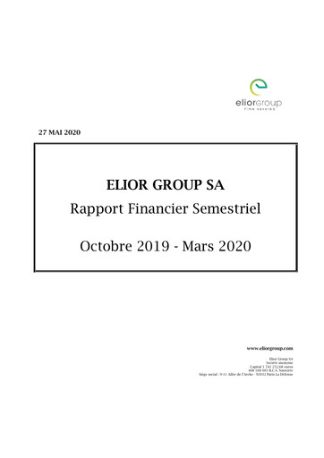 Thumbnail Elior Group Financial Report 2019