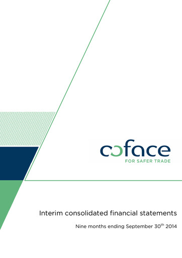 Thumbnail Coface
 Financial Statement 2014-9m
