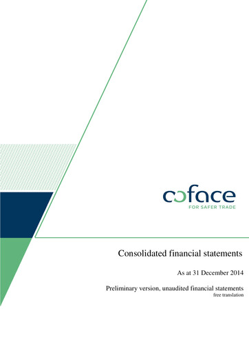 Thumbnail Coface
 Financial Statement 2014