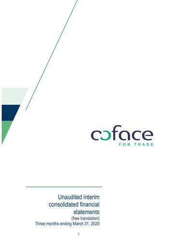 Thumbnail Coface
 Financial Statement 2020-q1