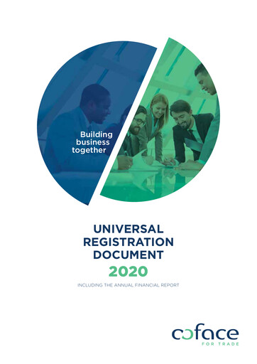 Miniature Coface
 Document d'enregistrement universel 2020
