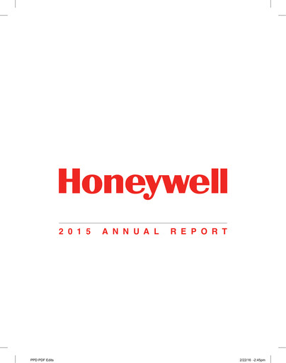 Thumbnail Honeywell Annual Report 2015