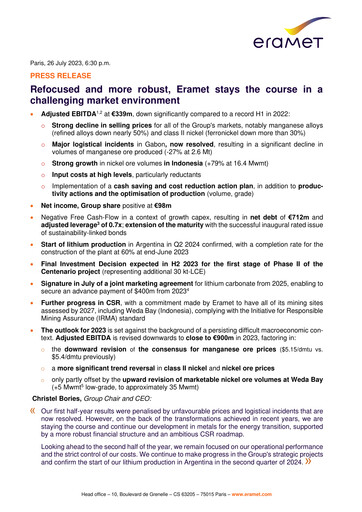 Thumbnail Eramet Half-year Report 2023-h1