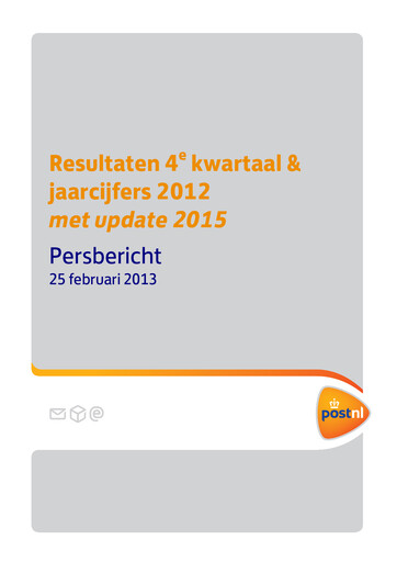 Thumbnail PostNL Financial Statement 2012