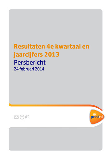 Thumbnail PostNL Financial Statement 2013