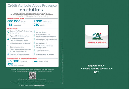 Vorschaubild Caisse Régionale de Crédit Agricole Mutuel Alpes Provence Jahresbericht 2011