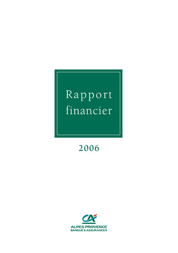 Miniature Caisse Régionale de Crédit Agricole Mutuel Alpes Provence Rapport financier 2006