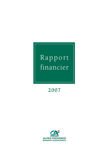 Miniature Caisse Régionale de Crédit Agricole Mutuel Alpes Provence Rapport financier 2007