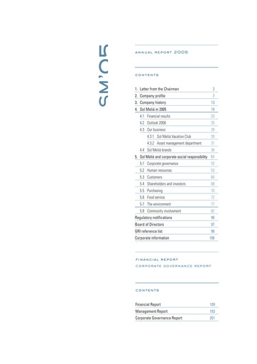 Thumbnail Meliá Hotels International Annual Report 2005