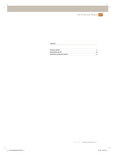 Thumbnail Meliá Hotels International Financial Report 2007