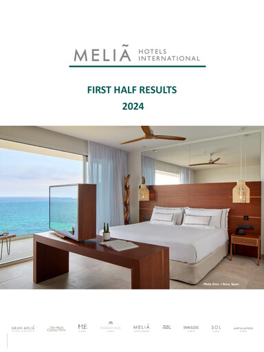 Miniature Meliá Hotels International Rapport semestriel 2024-h1