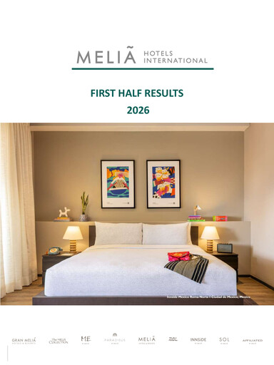 Miniature Meliá Hotels International Rapport semestriel 2026-h1