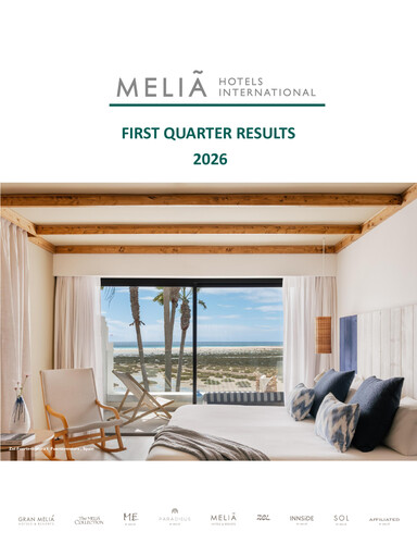 Miniature Meliá Hotels International Rapport trimestriel 2026-q1
