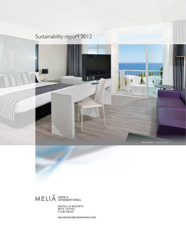 Thumbnail Meliá Hotels International Sustainability Report 2012