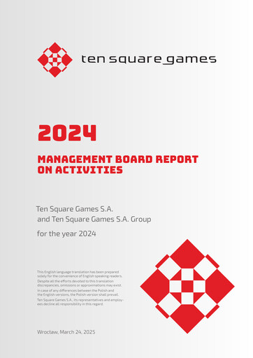 Thumbnail Ten Square Games
 Annual Report 2024