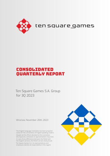 Thumbnail Ten Square Games
 Quarterly Report 2023-q3