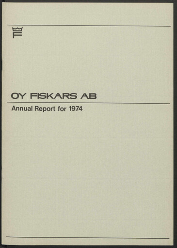 Thumbnail Fiskars Annual Report 1974