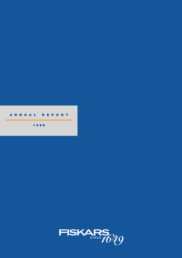 Thumbnail Fiskars Annual Report 1998