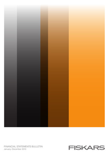 Thumbnail Fiskars Financial Statement 2010