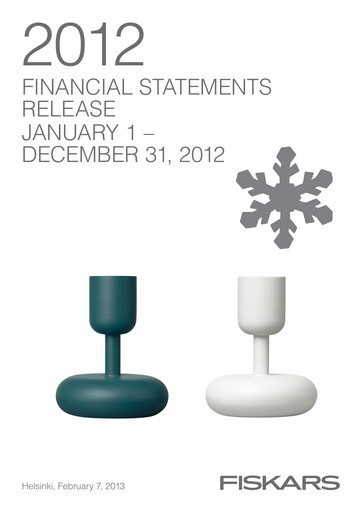 Thumbnail Fiskars Financial Statement 2012