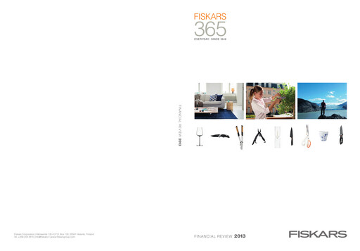 Thumbnail Fiskars Financial Statement 2013