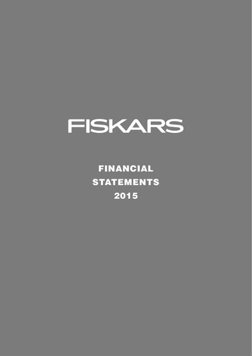 Thumbnail Fiskars Financial Statement 2015