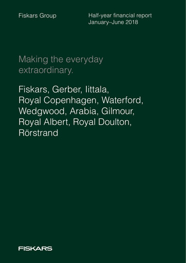 Thumbnail Fiskars Half-year Report 2018-h1