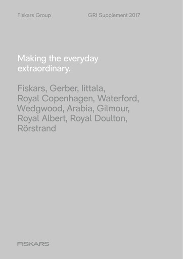 Miniature Fiskars Rapport de durabilité 2017