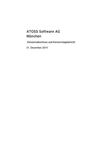Thumbnail Atoss Financial Statement 2014
