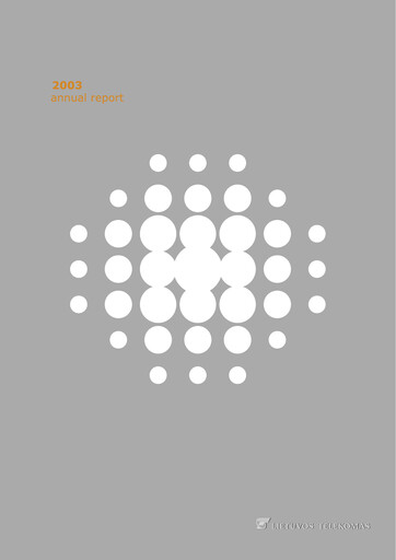 Thumbnail Telia Lietuva Annual Report 2003