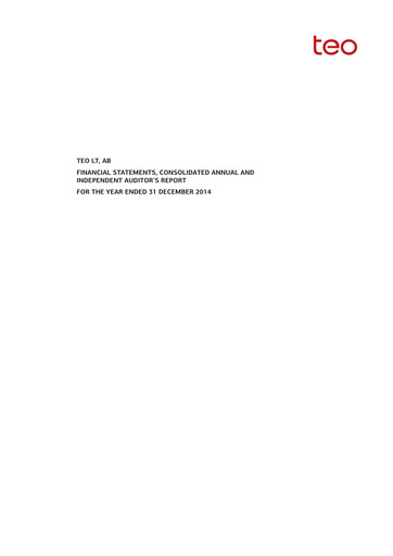 Thumbnail Telia Lietuva Annual Report 2014