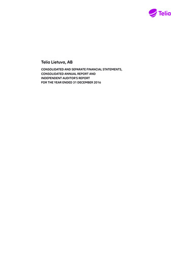 Thumbnail Telia Lietuva Annual Report 2016