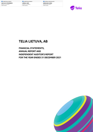 Thumbnail Telia Lietuva Annual Report 2021