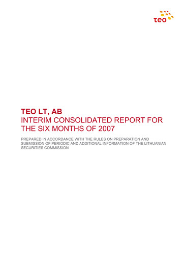 Thumbnail Telia Lietuva Half-year Report 2007-h1