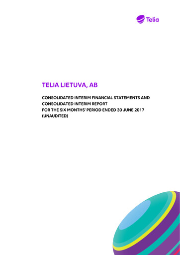 Thumbnail Telia Lietuva Half-year Report 2017-h1